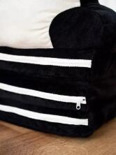 Дитяче м'яке крісло-диван-трансформер 3в1 плюшеве "Панда" чорно-біле