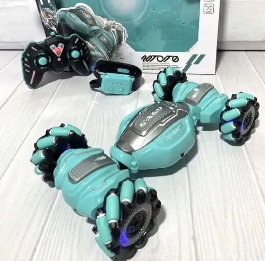 Дитяча машинка на радіокеруванні XB 1101 з підсвіткою і сенсорним керуванням Аквамарин