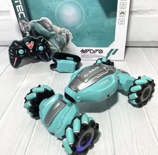 Дитяча машинка на радіокеруванні XB 1101 з підсвіткою і сенсорним керуванням Аквамарин