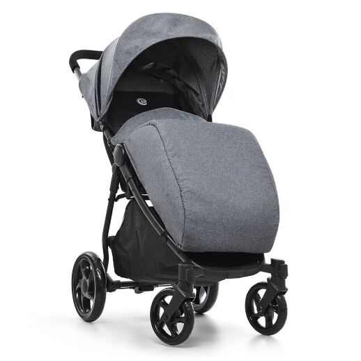 Прогулянкова коляска дитяча El Camino ME 1022L Expert Silver Black чорний