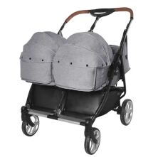 Коляска прогулочная CARRELLO Connect CRL-5502/1 Serious Black для двійні c перенесенням