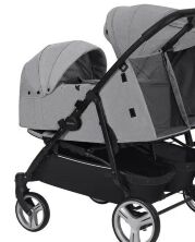 Коляска прогулочная CARRELLO Connect CRL-5502/1 Serious Black для двійні c перенесенням