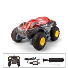 Дитяча машинка-амфібія трюкова на радіокеруванні WD03-1 плаває по воді, надувні колеса Синя