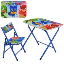 Дитячий столик зі стільчиком Bambi A19-PM Герої в масках синій складаний**