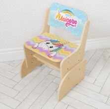Дитяча парта зі стільчиком растишка Bambi W 2071-95-6 (UA) Єдиноріг венге**