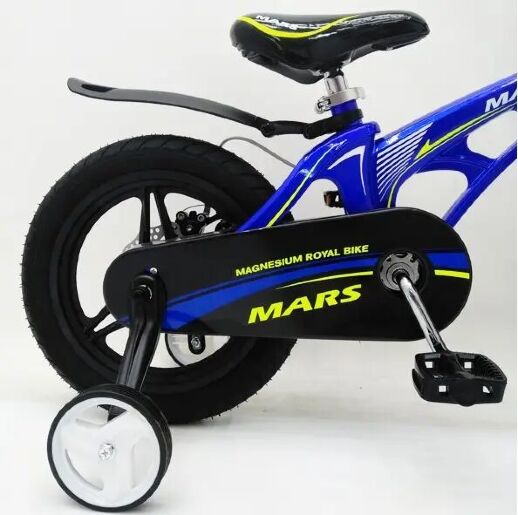 Велосипед дитячий двоколісний MARS-14 спиці дискові гальма колеса 14 дюймів синій