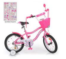 Двоколісний дитячий велосипед 16 дюймів PROFI Y16241-1 Unicorn з кошиком / рожевий **