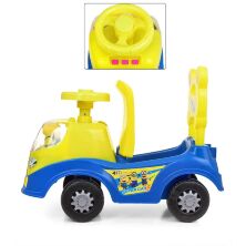 Дитяча каталка-толокар Bambi 238-DM Миньены синьо-жовта