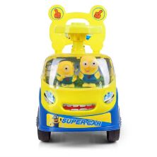 Дитяча каталка-толокар Bambi 238-DM Миньены синьо-жовта