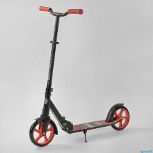 Самокат дитячий двоколісний складаний Best Scooter 52738 WOLF амортизатор чорно-червоний
