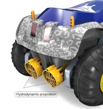 Дитяча машинка-амфібія трюкова на радіокеруванні WD03-1 плаває по воді, надувні колеса Синя