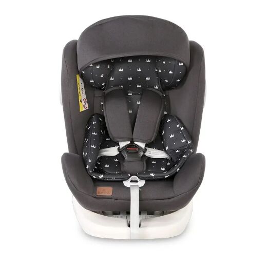 Дитяче автокрісло Lorelli (Bertoni) Lusso SPS isofix 0-36 kg Black Crowns чорне