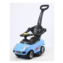 Дитяча каталка-толокар M 5784-4 Porsche Машинка з батьківською ручкою, музика, світло, блакитний