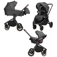 Коляска універсальна CARRELLO Epica CRL-8511/1 (3in1) Silver Grey +дощовик