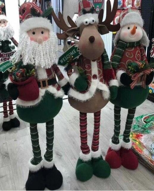 Іграшка декоративна новорічна Дід Мороз (телескопічні ніжки) C 67804