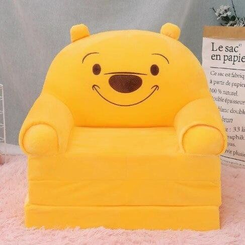 Дитяче м'яке крісло-диван-трансформер 3в1 плюшеве "Ведмідь Вінні Пух"