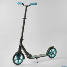 Самокат дитячий двоколісний складаний Best Scooter 49733 WOLF амортизатор чорно-блакитний