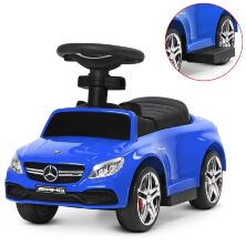 Дитяча машина каталка толокар 639-4 2 в 1 батьківська ручка музика багажник підставка для ніг синя**