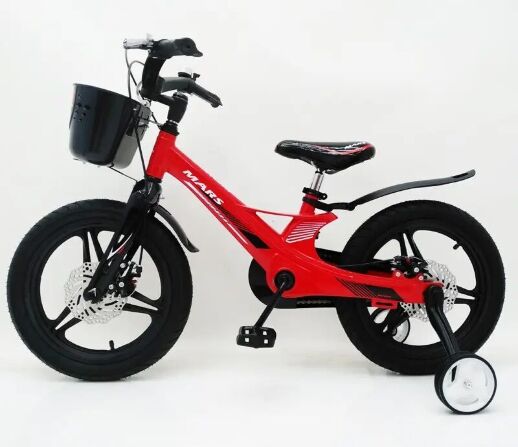 Дитячий двоколісний велосипед MARS-2 Evolution колеса 16 дюймів магнезиевая рама червоний