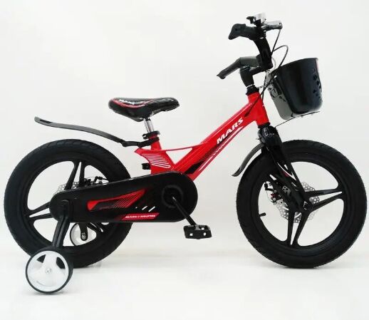 Дитячий двоколісний велосипед MARS-2 Evolution колеса 16 дюймів магнезиевая рама червоний