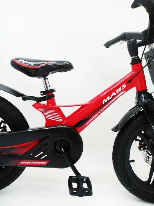 Дитячий двоколісний велосипед MARS-2 Evolution колеса 16 дюймів магнезиевая рама червоний