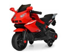 Дитячий електромобіль мотоцикл Bambi M 4215-3 червоний на пластикових колесах