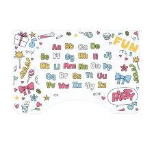 Дитяча регульована парта зі стільчиком растишка Bambi B 2071-104-10(EN) Алфавіт рожева**