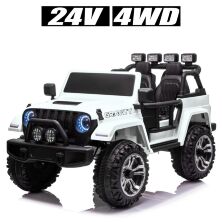 Дитячий двомісний електромобіль Джип Bambi Racer 4WD M 4572EBLR-1(24V) на EVA колесах / білий**