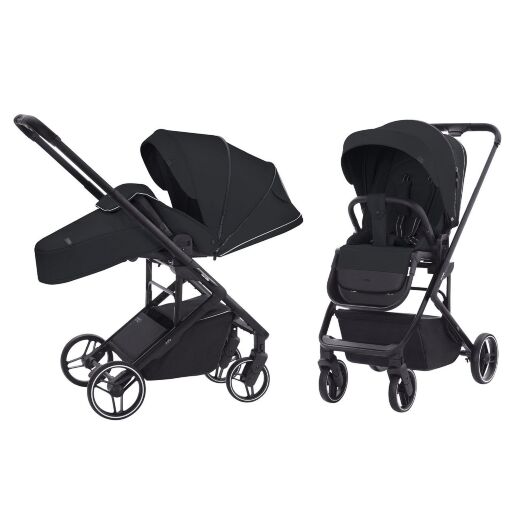 Прогулянкова дитяча коляска CARRELLO Alfa CRL-5508 Night Grey з чохлом на ніжки / темно-сіра
