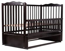 Ліжко Babyroom Веселка маятник, відкидний пліч DVMO-2 бук венге