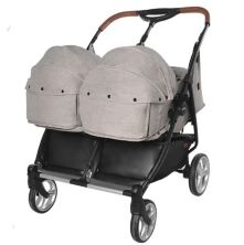 Коляска прогулянкова CARRELLO Connect CRL-5502/1 Cotton Beige для двійні з перенесенням