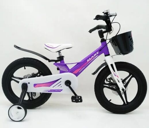 Дитячий двоколісний велосипед MARS-2 Evolution колеса 16 дюймів магнезиевая рама фіолетовий