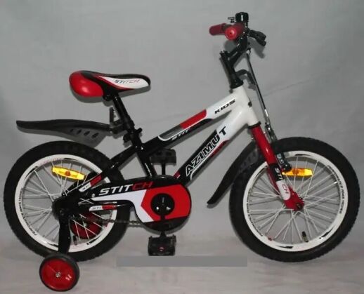 Дитячий двоколісний велосипед Azimut A Stitch 16 дюймів червоний**