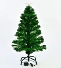 Новорічна ялинка сосна штучна розбірні висота 90 см C 29326 з Led підсвічуванням 80 гілок зелена
