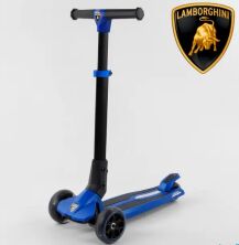Дитячий триколісний складаний самокат LB-20300 Lamborghini ліцензійний / колір синій