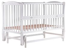 Ліжко Babyroom Еліт різьблення, маятник, відкидний пліч-DER-6 бук білий