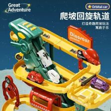 Дитячий Автомобільний трек Автотрек "Дінозавр" 42 елементи, автоматичний ліфт 388-589