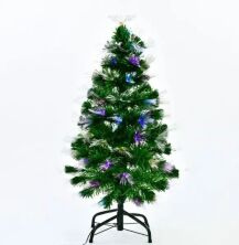 Новорічна ялинка сосна штучна розбірні висота 90 см C 29328 з Led підсвічуванням 80 гілок зелена