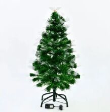 Новорічна ялинка сосна штучна розбірні висота 90 см C 29328 з Led підсвічуванням 80 гілок зелена