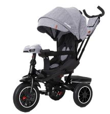 Велосипед коляска дитячий триколісний TILLY CAYMAN з пультом і посиленою рамою T-381/7 Сірий льон