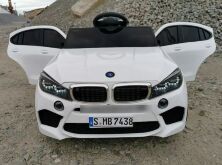 Дитячий електромобіль Машина M 4299EBLR-1 BMW чотири мотори, шкіряне сидіння, MP3, USB, світло, білий