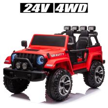 Дитячий двомісний електромобіль Джип Bambi Racer 4WD M 4572EBLR-3(24V) на EVA колесах / червоний**