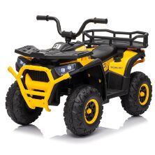 Дитячий електро квадроцикл M 6127EBLR-6(24V) з пультом керування та шкіряним сидінням жовтий