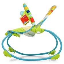 Дитячий шезлонг-качалка Bambi 6920 з регульованою спинкою салатовий ***