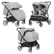 Коляска прогулочная CARRELLO Connect CRL-5502/1 Rock Gray для двійні c перенесенням