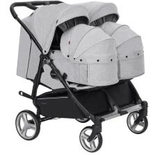 Коляска прогулочная CARRELLO Connect CRL-5502/1 Rock Gray для двійні c перенесенням
