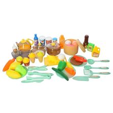Дитяча Кухня з водою та холодною парою 998A-B 56 аксесуарів, Продукти, прилади, Світлові та Звукові Рожева