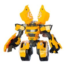 Робот-трансформер машина JC18002 звук, світло стріляє кулею на батарейках жовтий
