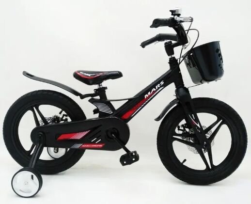Дитячий двоколісний велосипед MARS-2 Evolution колеса 16 дюймів магнезиевая рама чорний