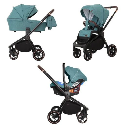 Коляска універсальна CARRELLO Epica CRL-8511/1 (3in1) Silver Grey +дощовик